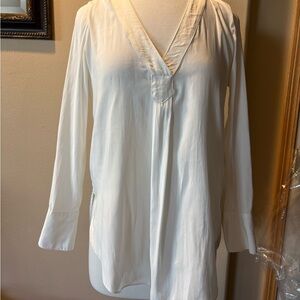 Chic White V-Neck Blouse for Women
